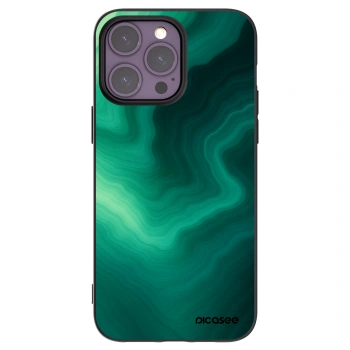 Picasee silikónový čierny obal pre Apple iPhone 14 Pro Max - Malachite