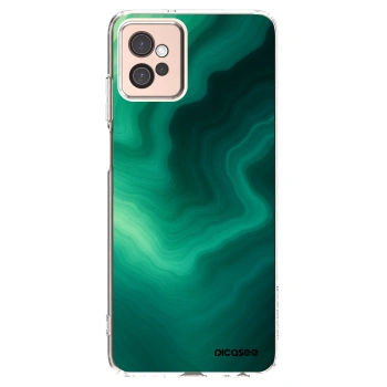 Picasee silikónový prehľadný obal pre Motorola Moto G32 - Malachite