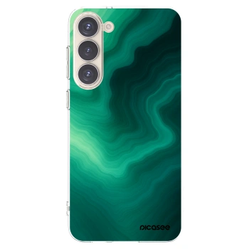 Picasee silikónový prehľadný obal pre Samsung Galaxy S23+ 5G - Malachite