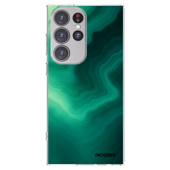 Picasee silikónový prehľadný obal pre Samsung Galaxy S23 Ultra 5G - Malachite