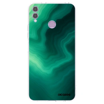 Picasee silikónový prehľadný obal pre Honor 8X - Malachite