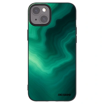 Picasee silikónový čierny obal pre Apple iPhone 15 Plus - Malachite