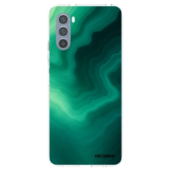 Picasee silikónový prehľadný obal pre Motorola Moto G62 - Malachite
