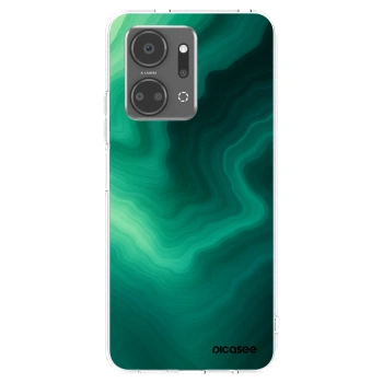 Picasee silikónový prehľadný obal pre Honor X7a - Malachite