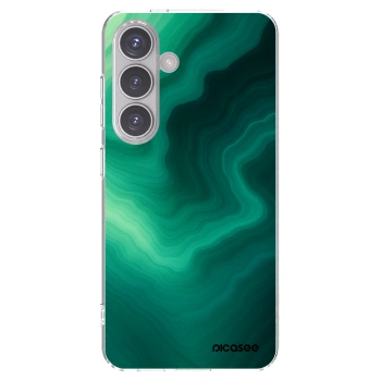 Picasee silikónový prehľadný obal pre Samsung Galaxy S24 S921B 5G - Malachite