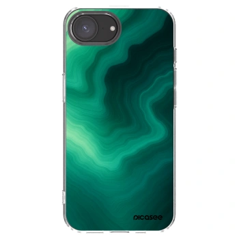 Picasee silikónový prehľadný obal pre Apple iPhone 16e - Malachite
