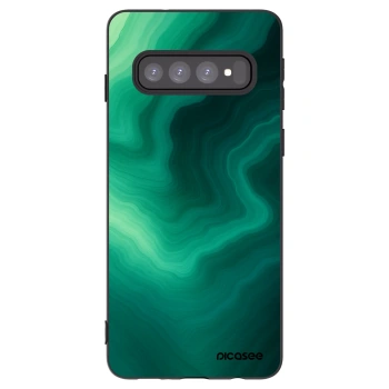 Picasee silikónový čierny obal pre Samsung Galaxy S10 G973 - Malachite