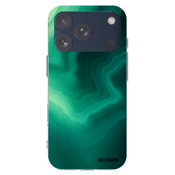 Picasee silikónový prehľadný obal pre Apple iPhone 17 Pro - Malachite