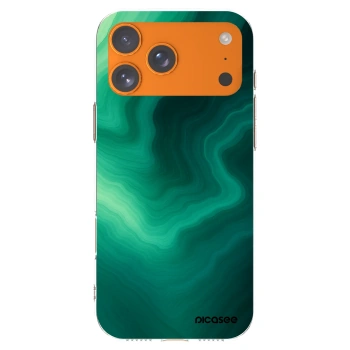 Picasee silikónový prehľadný obal pre Apple iPhone 17 Pro Max - Malachite