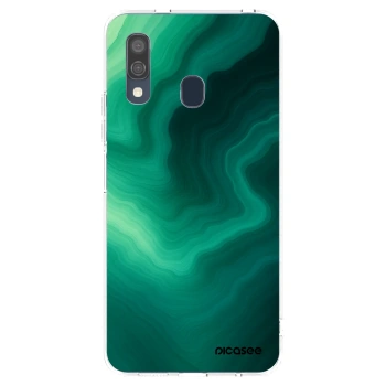 Picasee silikónový prehľadný obal pre Samsung Galaxy A40 A405F - Malachite