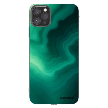 Picasee silikónový prehľadný obal pre Apple iPhone 11 Pro Max - Malachite