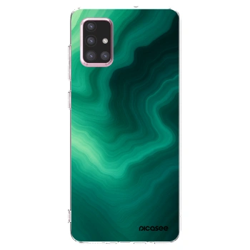 Picasee silikónový prehľadný obal pre Samsung Galaxy A71 A715F - Malachite