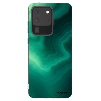Picasee silikónový prehľadný obal pre Samsung Galaxy S20 Ultra 5G G988F - Malachite