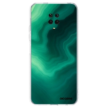 Picasee silikónový prehľadný obal pre Xiaomi Redmi Note 9 Pro - Malachite