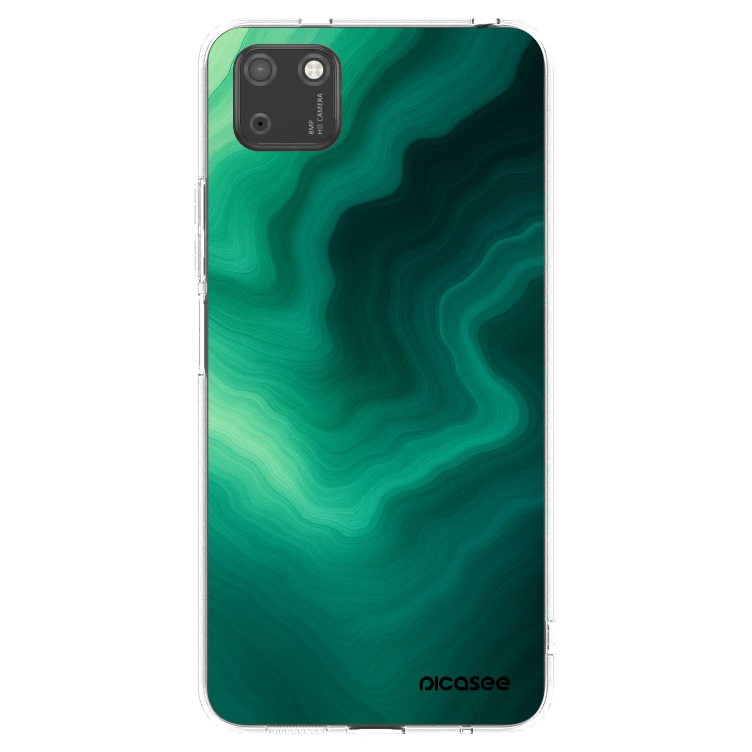 Picasee silikónový prehľadný obal pre Huawei Y5P - Malachite