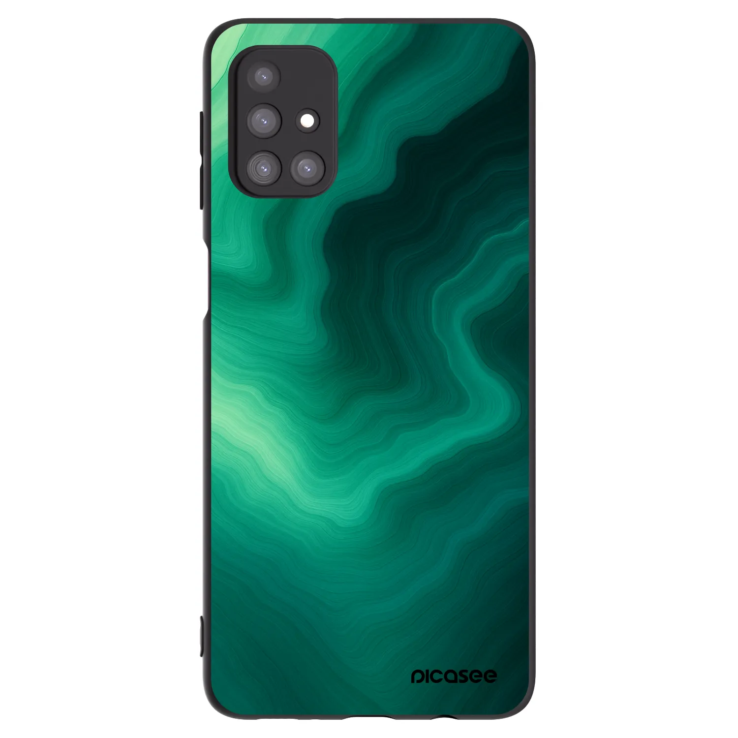 Picasee silikónový čierny obal pre Samsung Galaxy M31s - Malachite