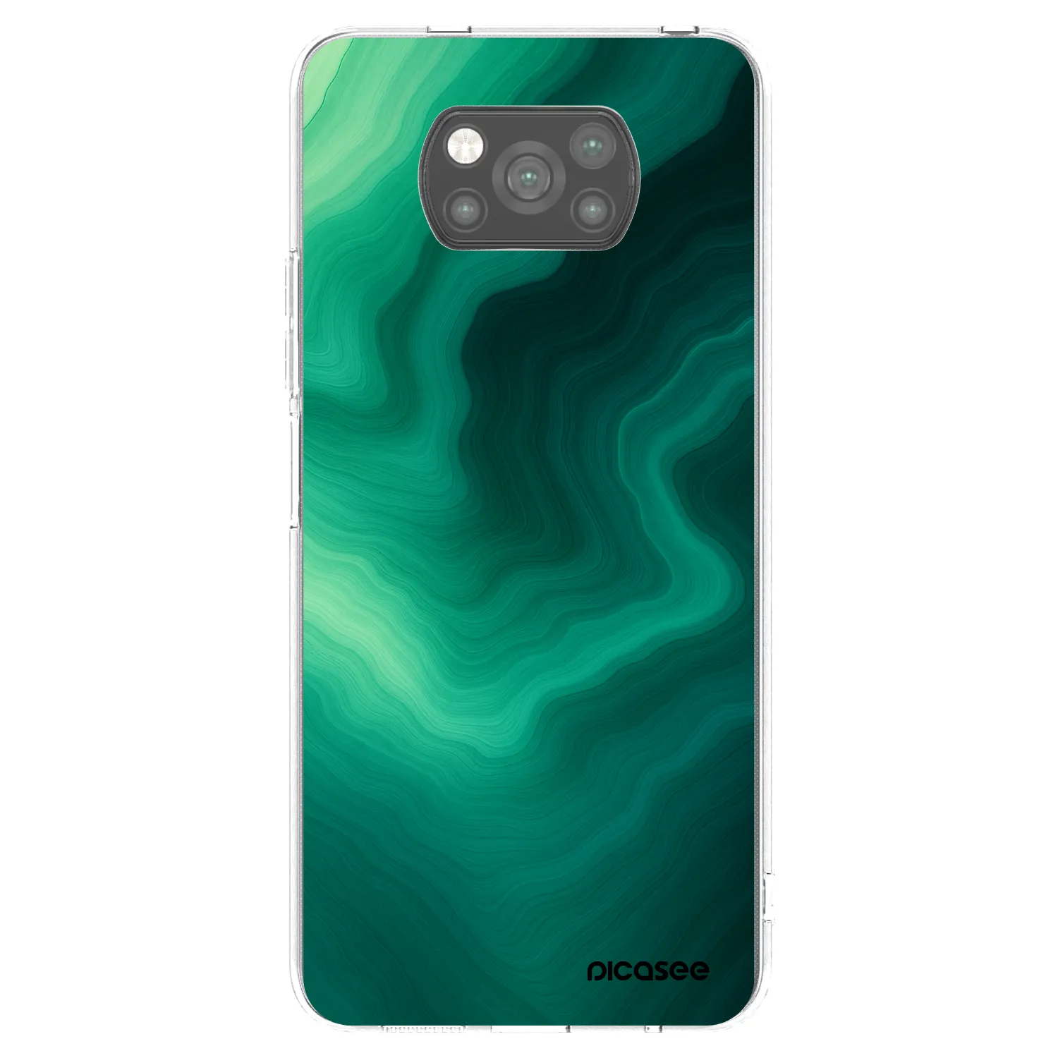 Picasee silikónový čierny obal pre Xiaomi Poco X3 - Malachite