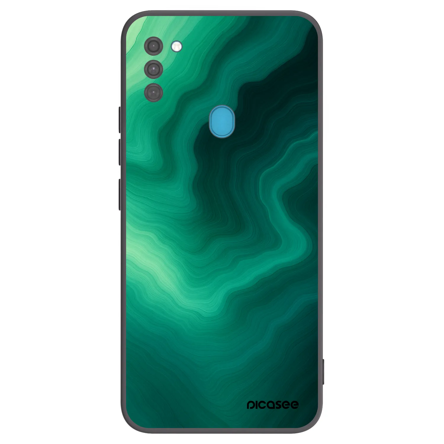 Picasee silikónový čierny obal pre Samsung Galaxy M11 - Malachite