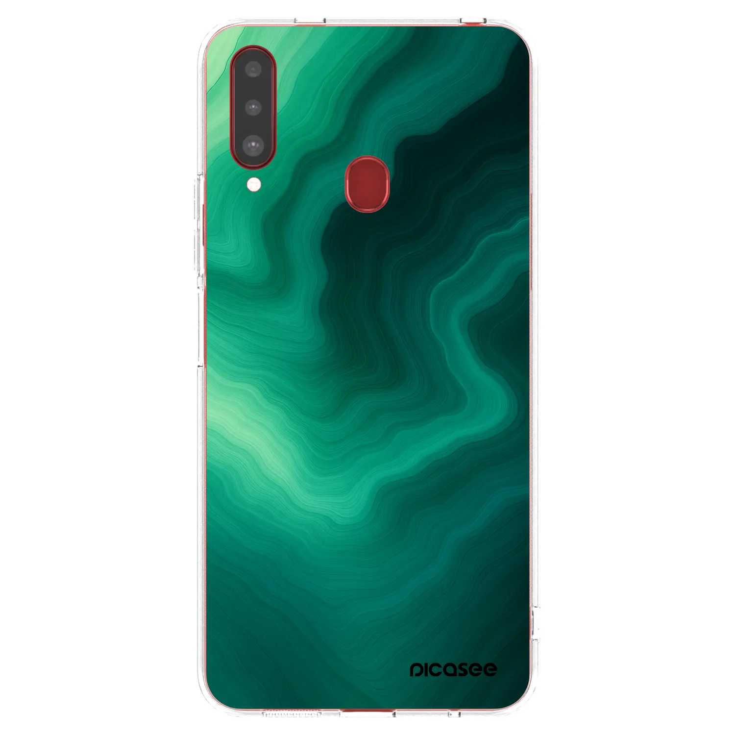 Picasee silikónový prehľadný obal pre Samsung Galaxy A20s - Malachite