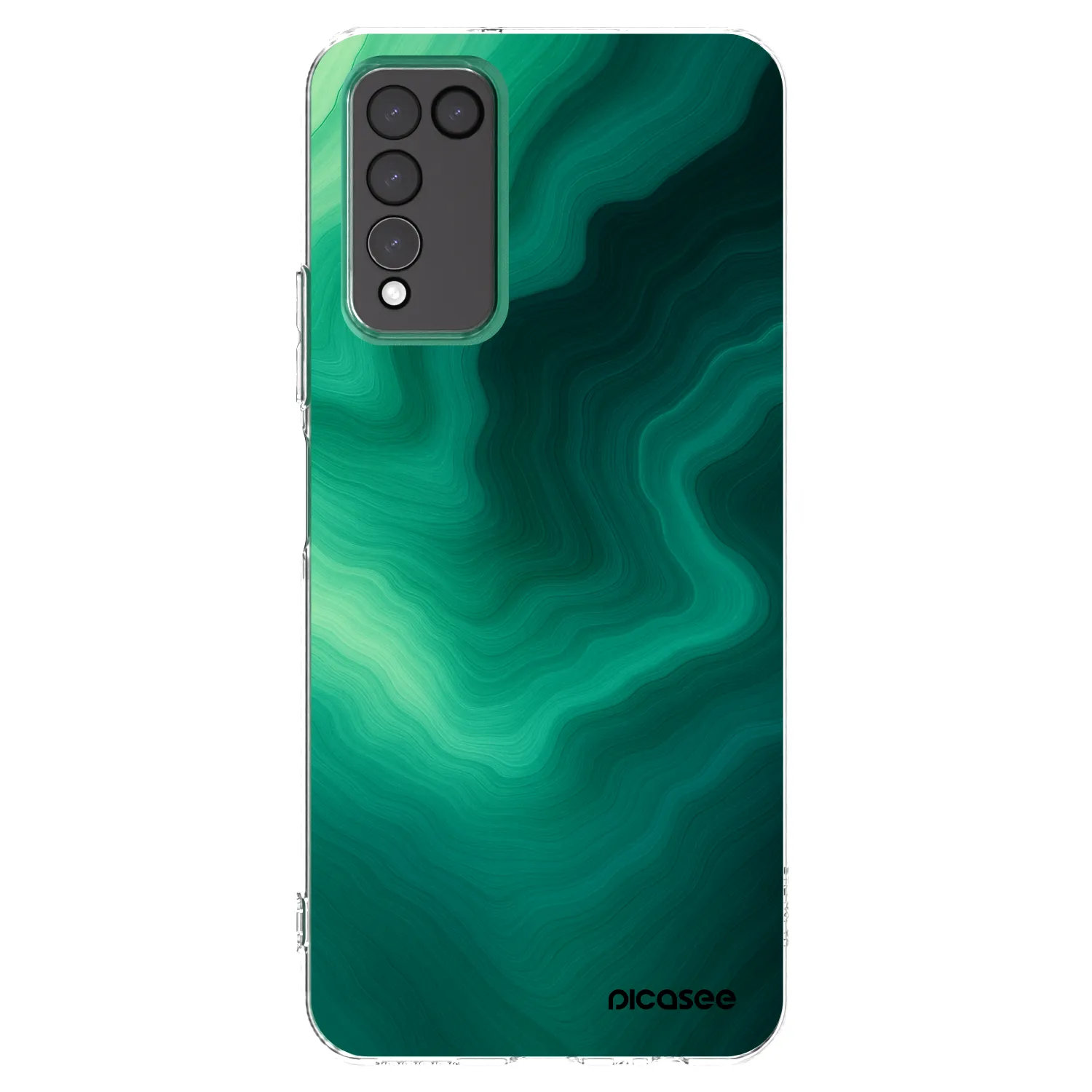 Picasee silikónový prehľadný obal pre Honor 10X Lite - Malachite