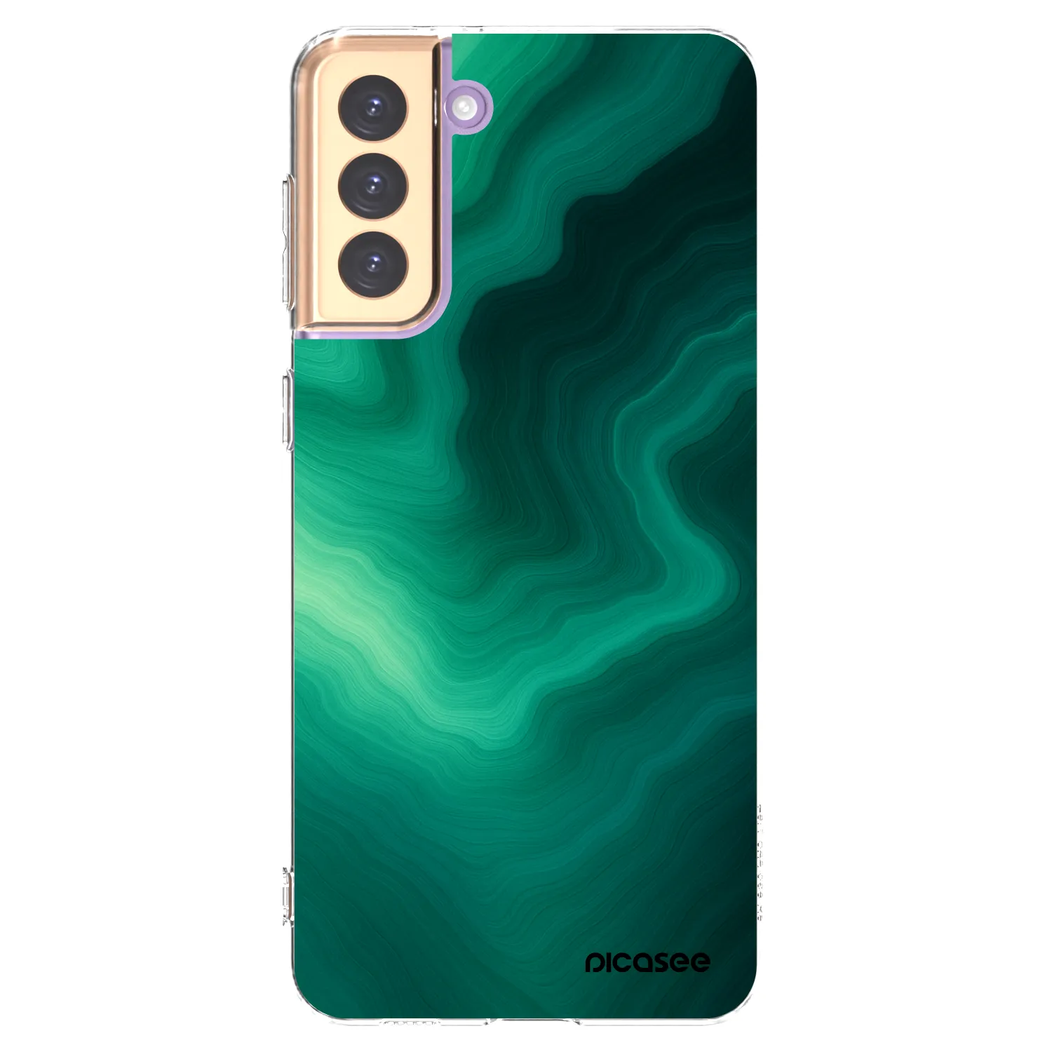 Picasee silikónový prehľadný obal pre Samsung Galaxy S21+ 5G G996F - Malachite
