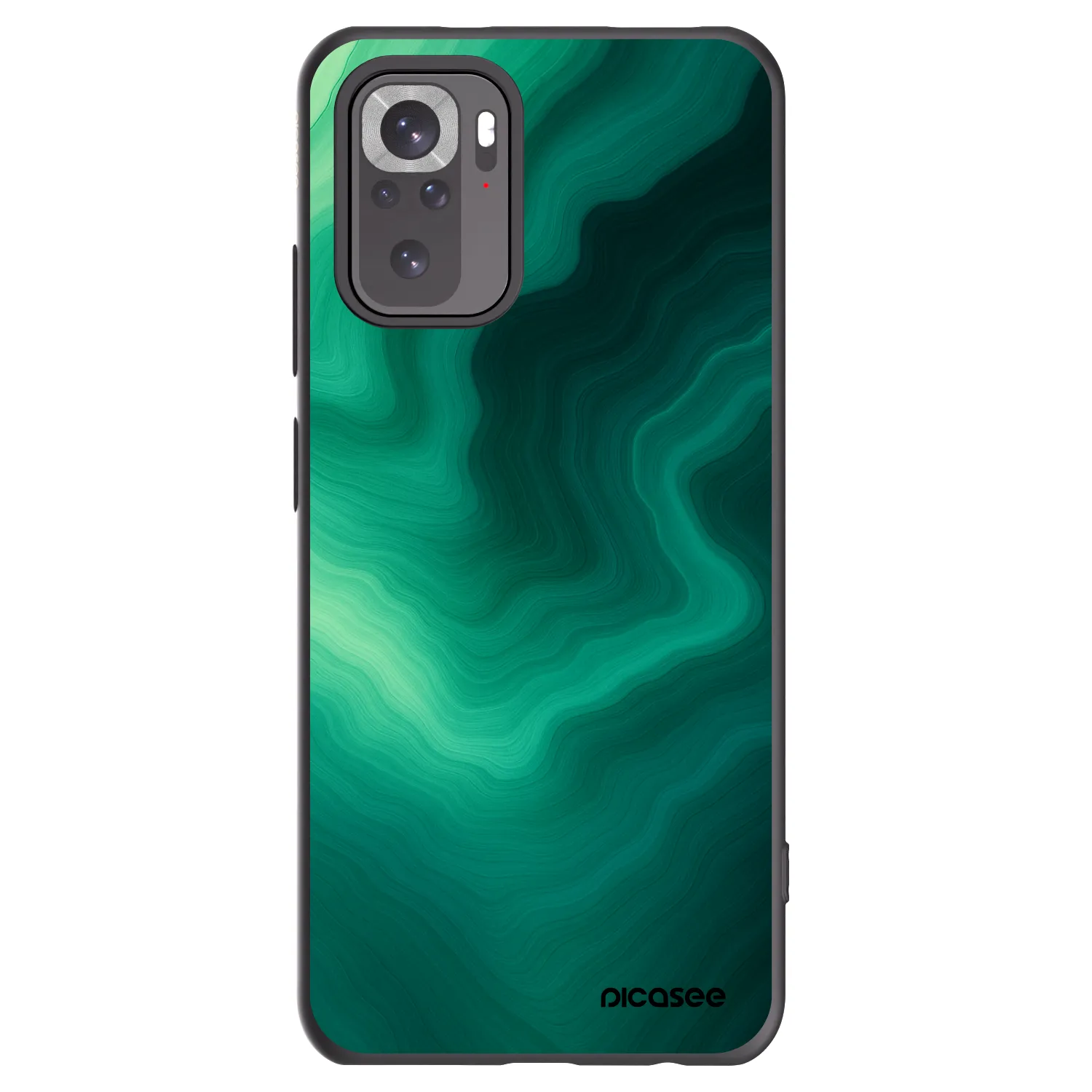 Picasee silikónový čierny obal pre Xiaomi Redmi Note 10 - Malachite