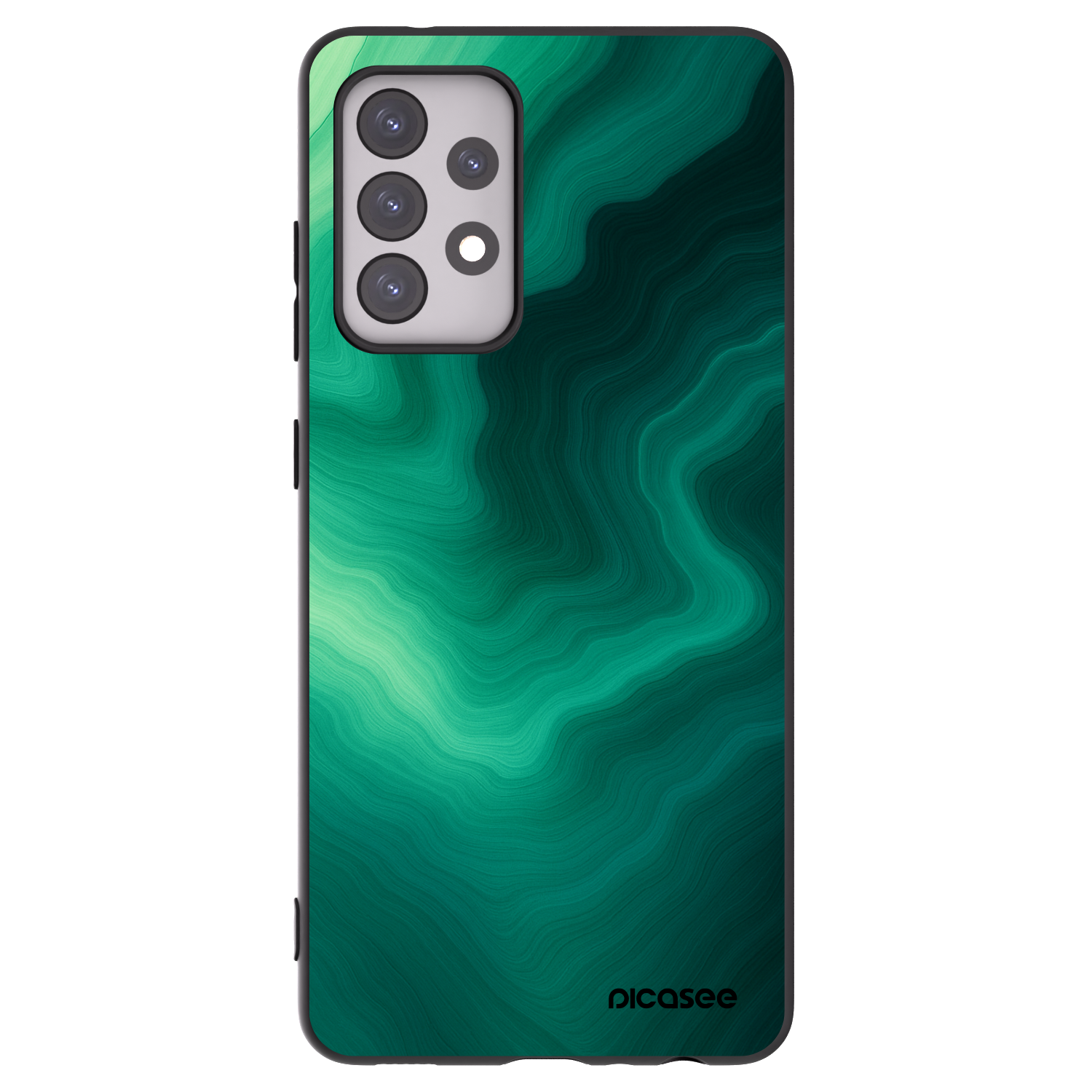 Picasee silikónový čierny obal pre Samsung Galaxy A52 5G A525F - Malachite
