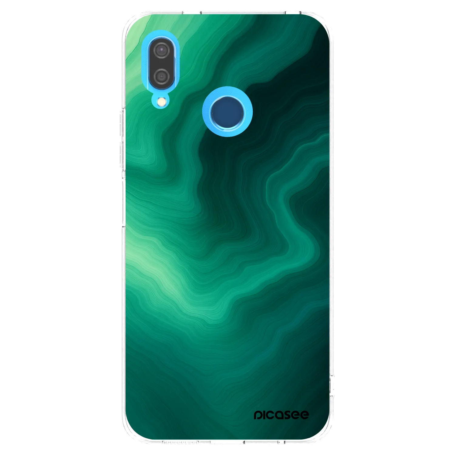 Picasee silikónový prehľadný obal pre Huawei P20 Lite - Malachite