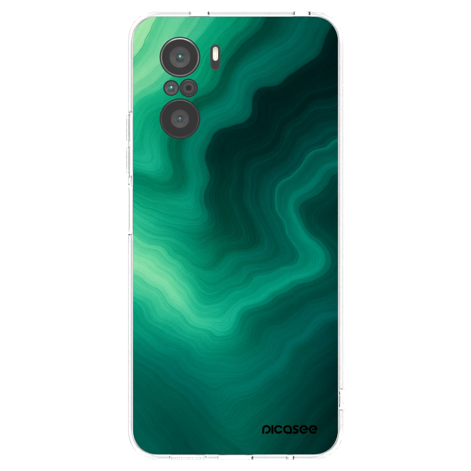 Picasee silikónový prehľadný obal pre Xiaomi Poco F3 - Malachite