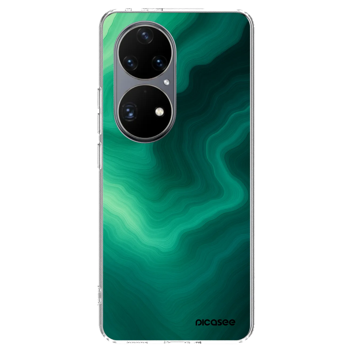 Picasee silikónový prehľadný obal pre Huawei P50 - Malachite