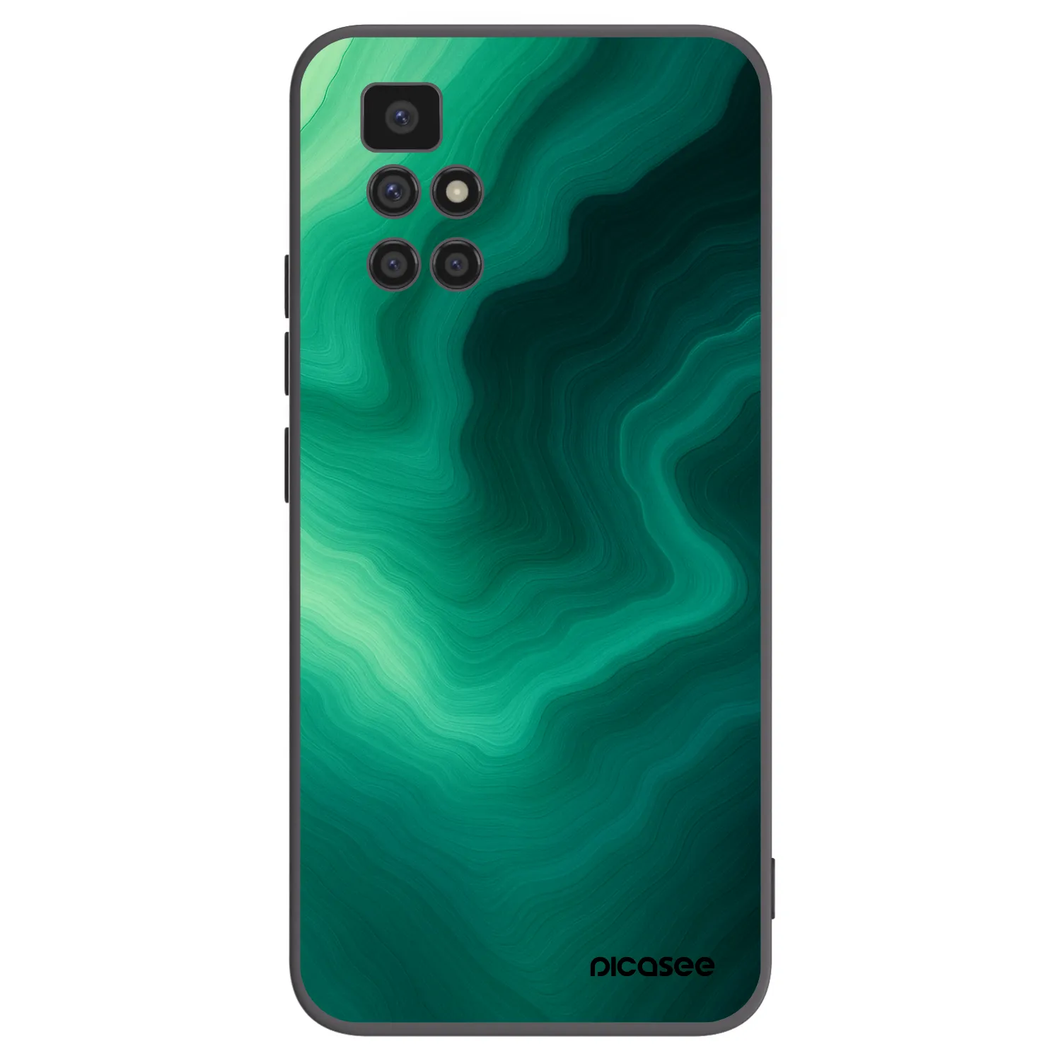 Picasee silikónový čierny obal pre Xiaomi Redmi 10 - Malachite