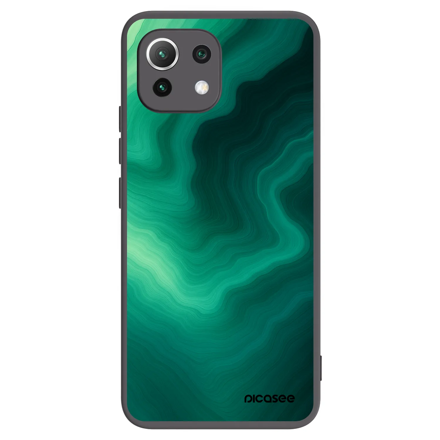 Picasee silikónový čierny obal pre Xiaomi 11 Lite 5G NE - Malachite