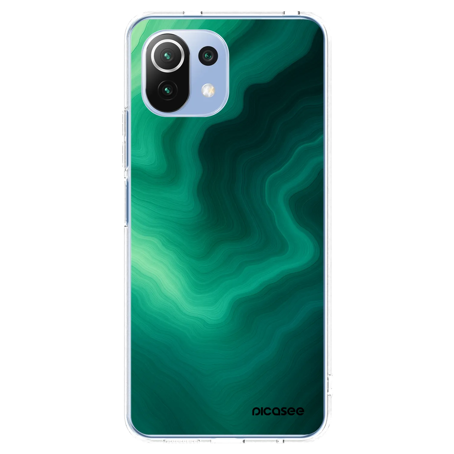 Picasee silikónový prehľadný obal pre Xiaomi 11 Lite 5G NE - Malachite