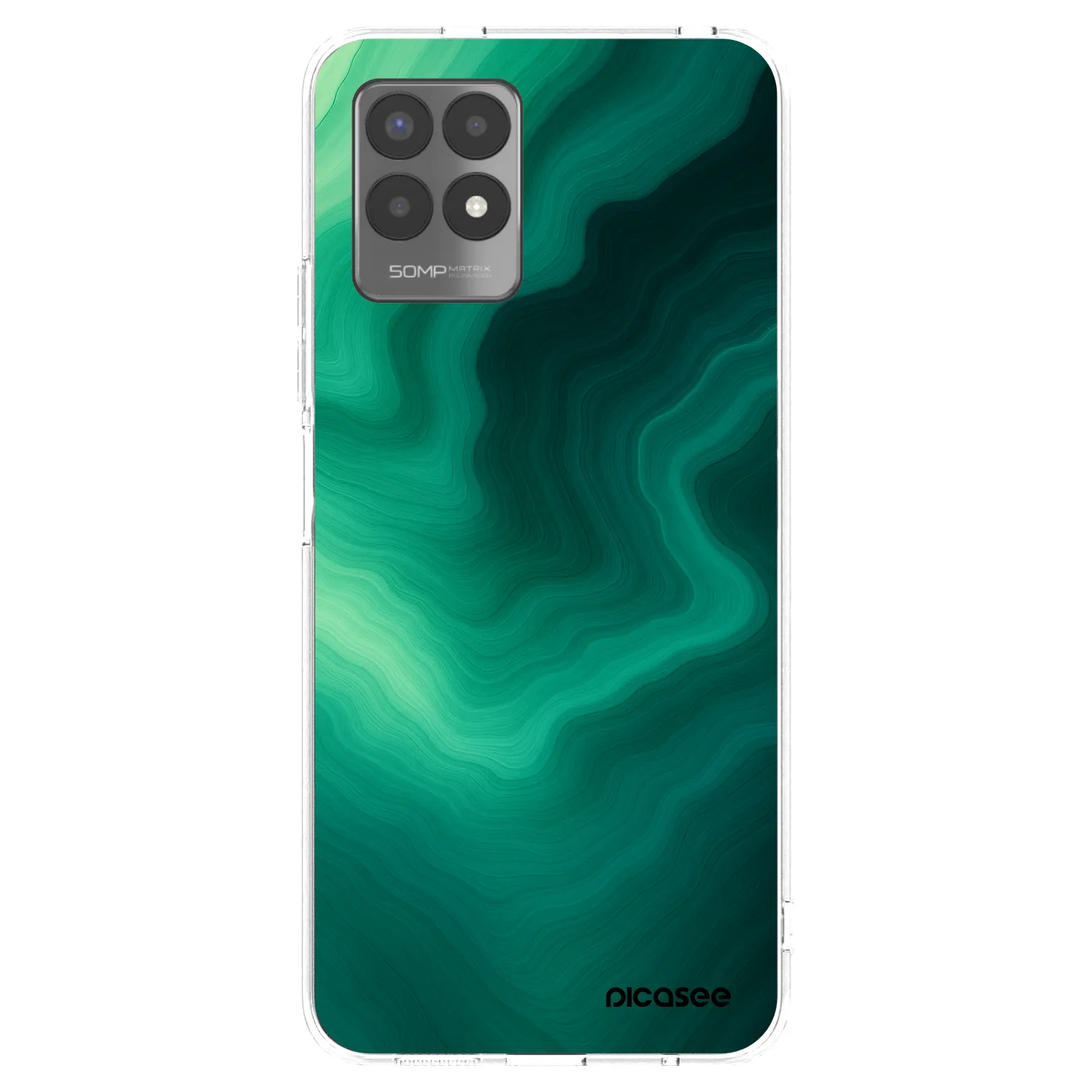 Silikónový prehľadný obal pre Realme 8i - Malachite