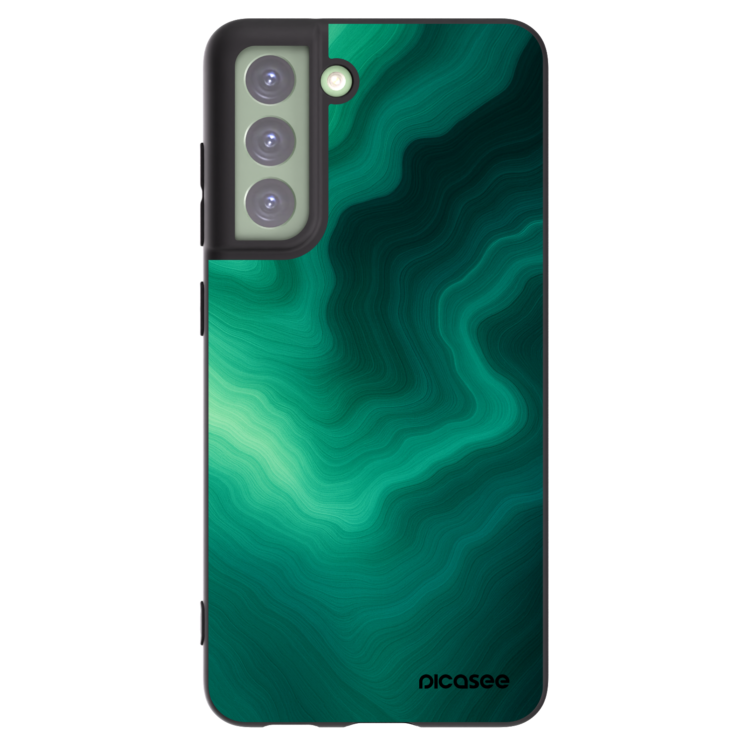 Picasee silikónový čierny obal pre Samsung Galaxy S21 FE 5G - Malachite