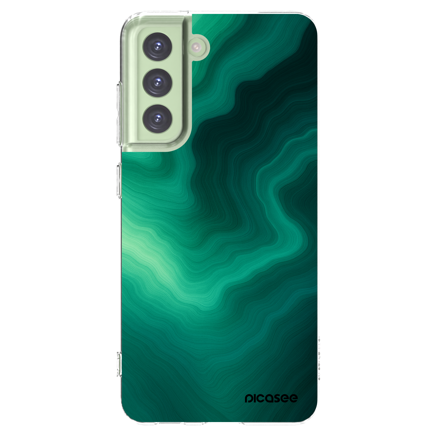 Picasee silikónový prehľadný obal pre Samsung Galaxy S21 FE 5G - Malachite