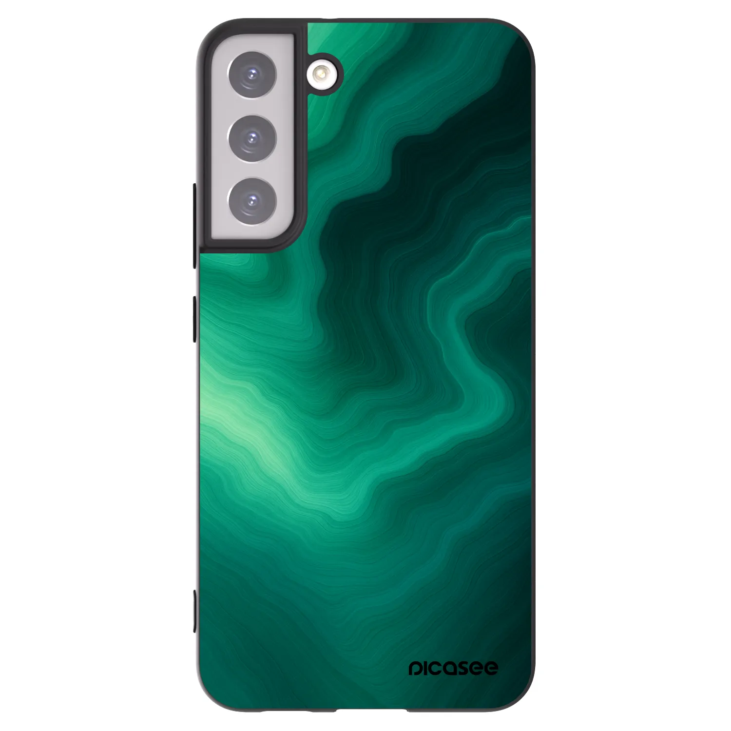Picasee silikónový čierny obal pre Samsung Galaxy S22+ 5G - Malachite