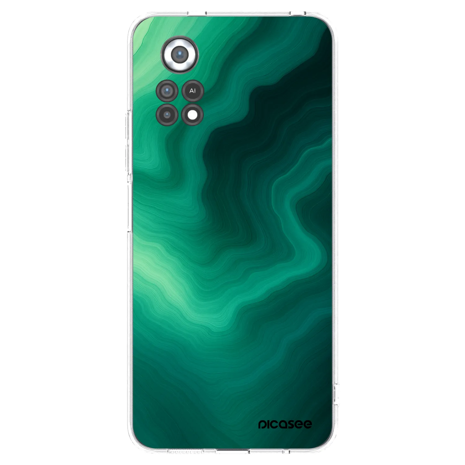 Picasee silikónový prehľadný obal pre Xiaomi Poco X4 Pro 5G - Malachite