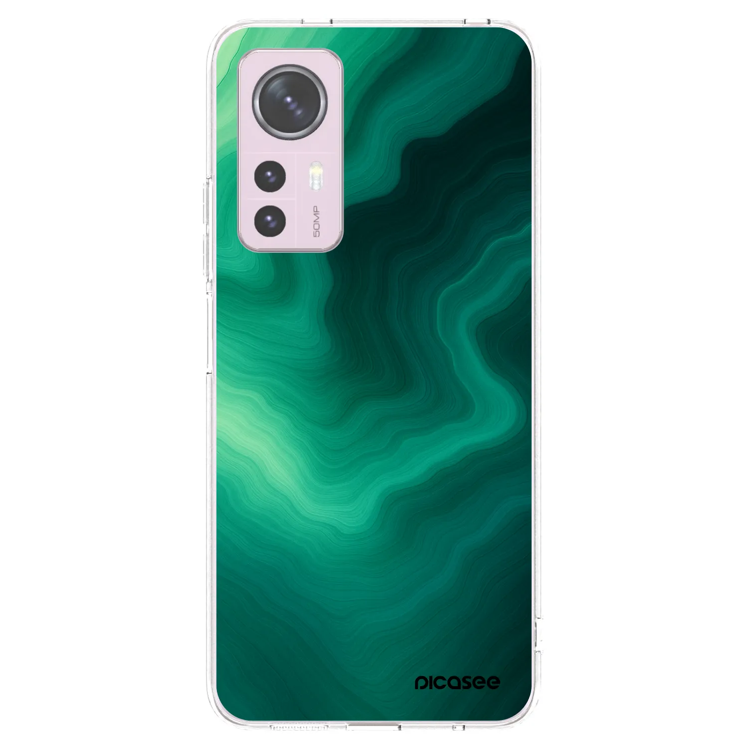 Picasee silikónový prehľadný obal pre Xiaomi 12 - Malachite