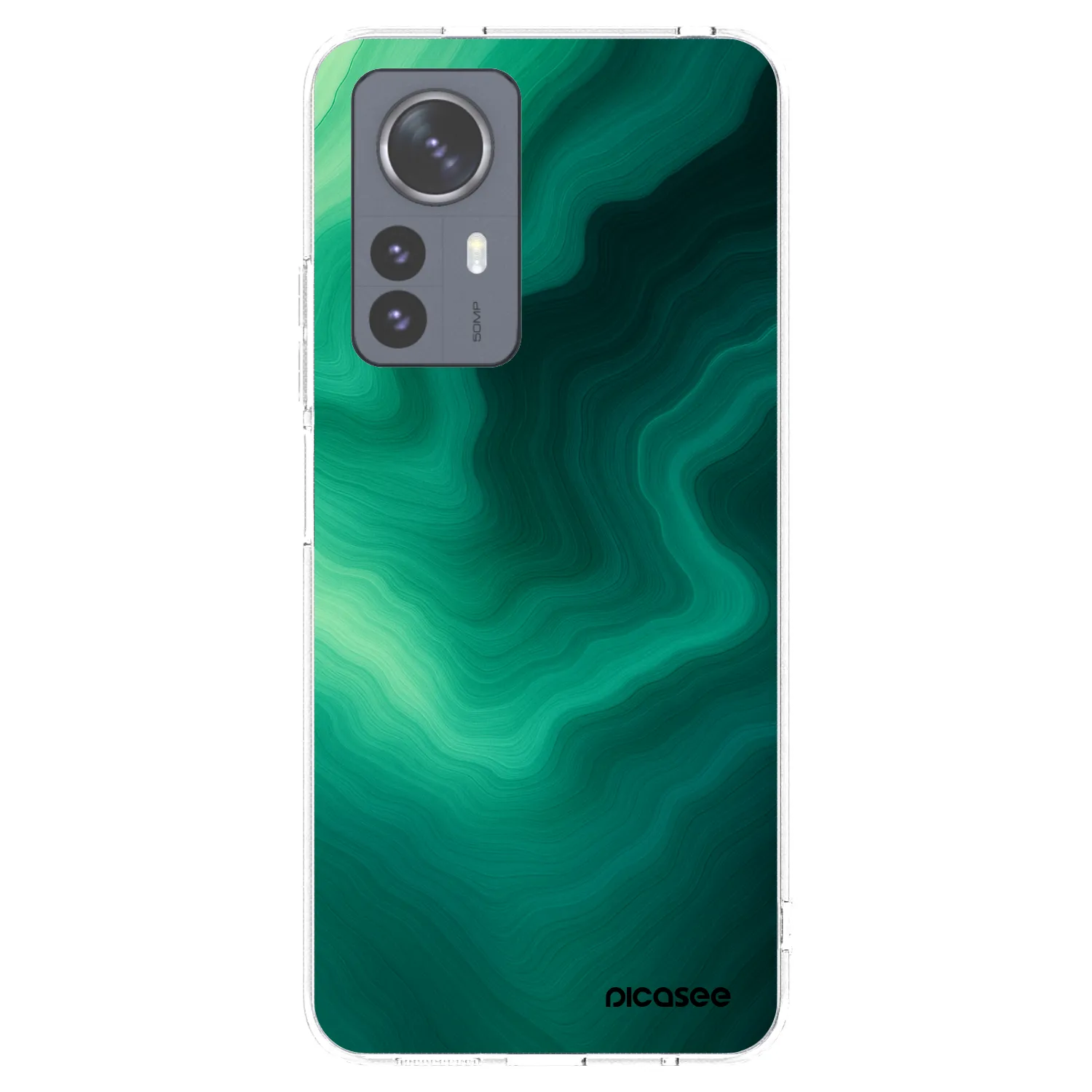 Picasee silikónový prehľadný obal pre Xiaomi 12 Pro - Malachite