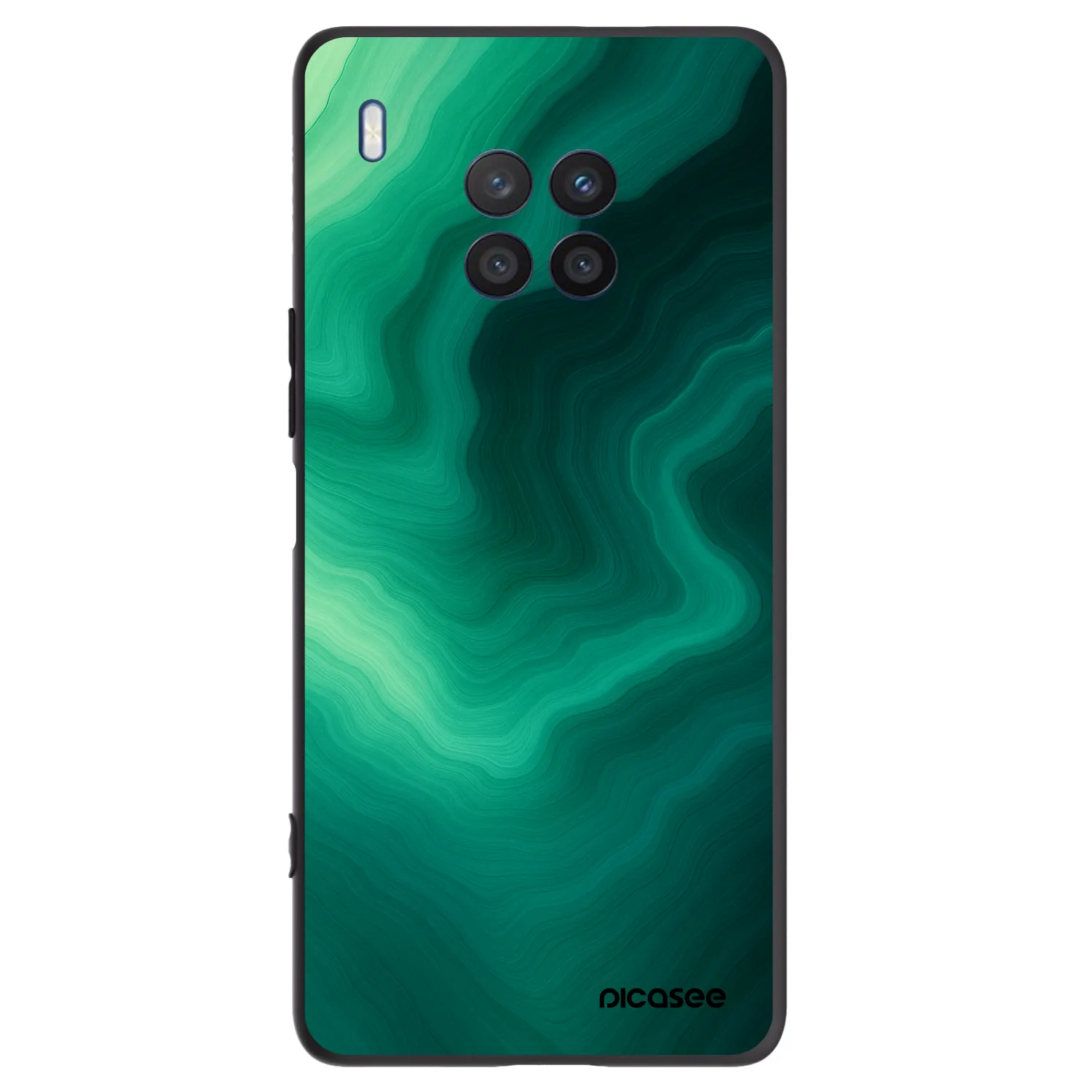 Picasee silikónový čierny obal pre Honor 50 Lite - Malachite