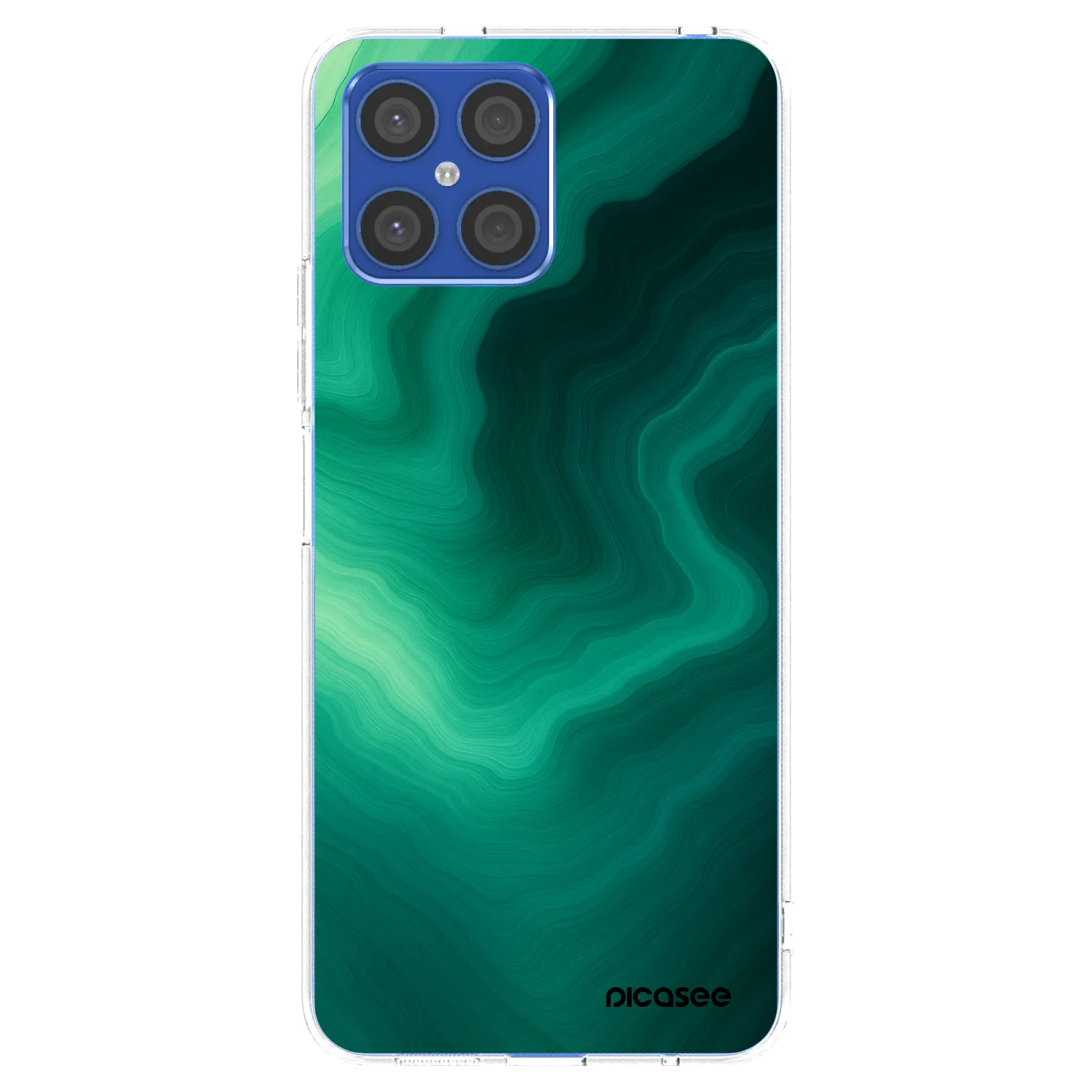 Picasee silikónový prehľadný obal pre Honor X8 4G - Malachite