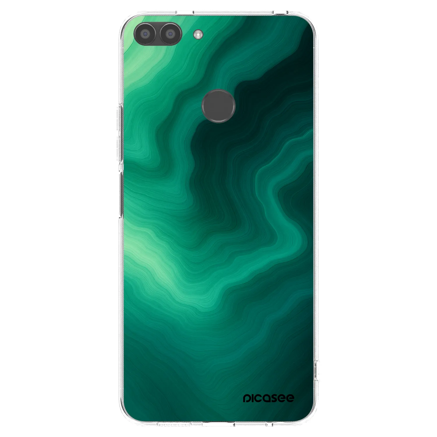 Picasee silikónový prehľadný obal pre Huawei P Smart - Malachite