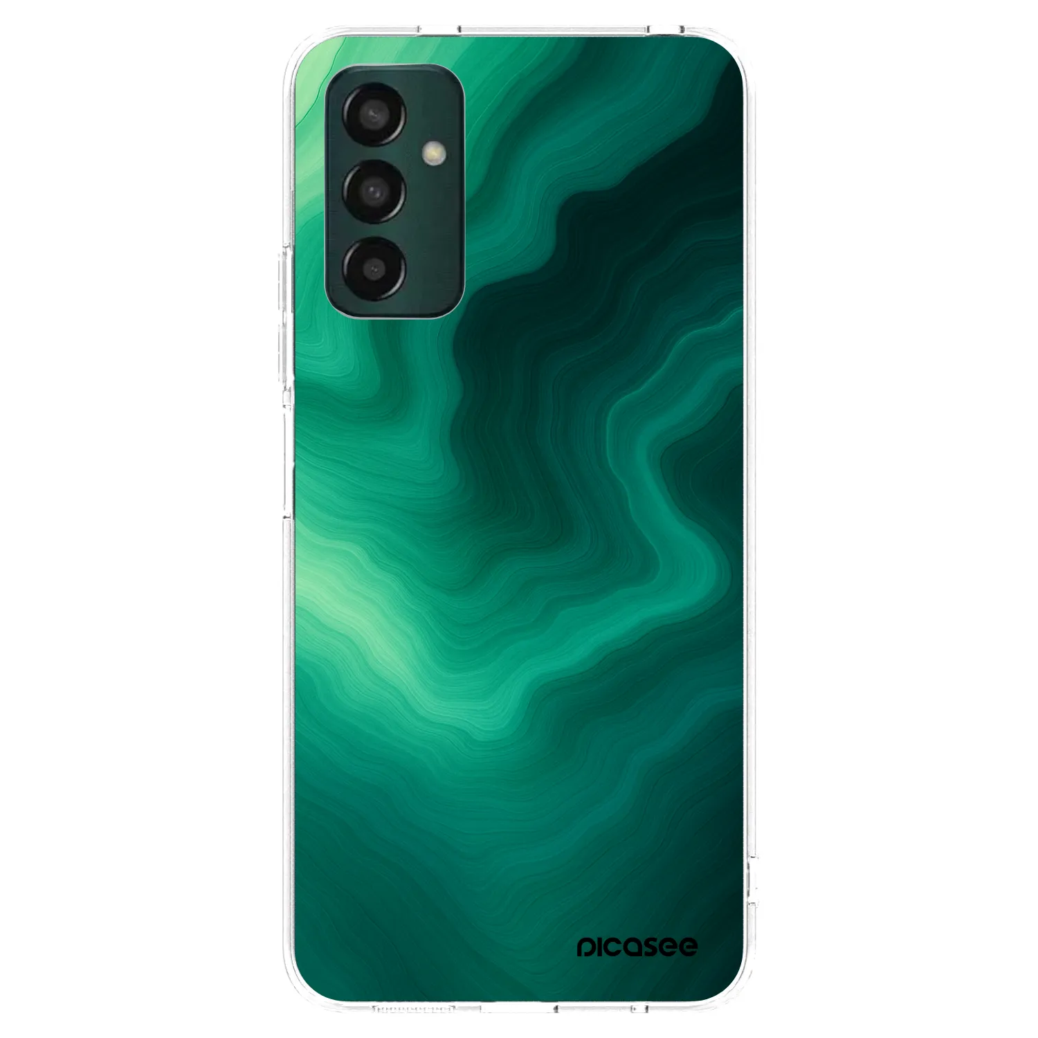 Picasee silikónový prehľadný obal pre Samsung Galaxy M13 M135F - Malachite