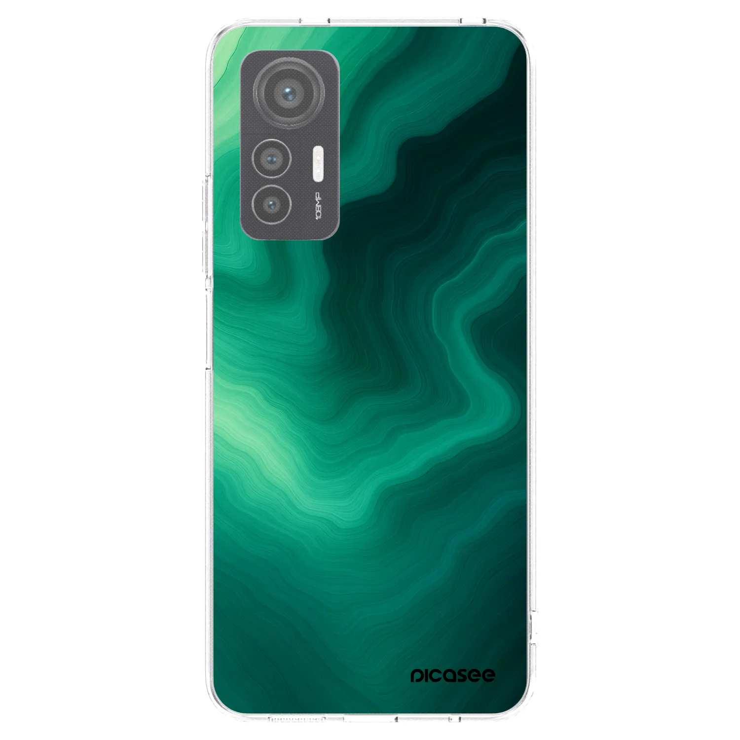 Picasee silikónový prehľadný obal pre Xiaomi 12 Lite - Malachite