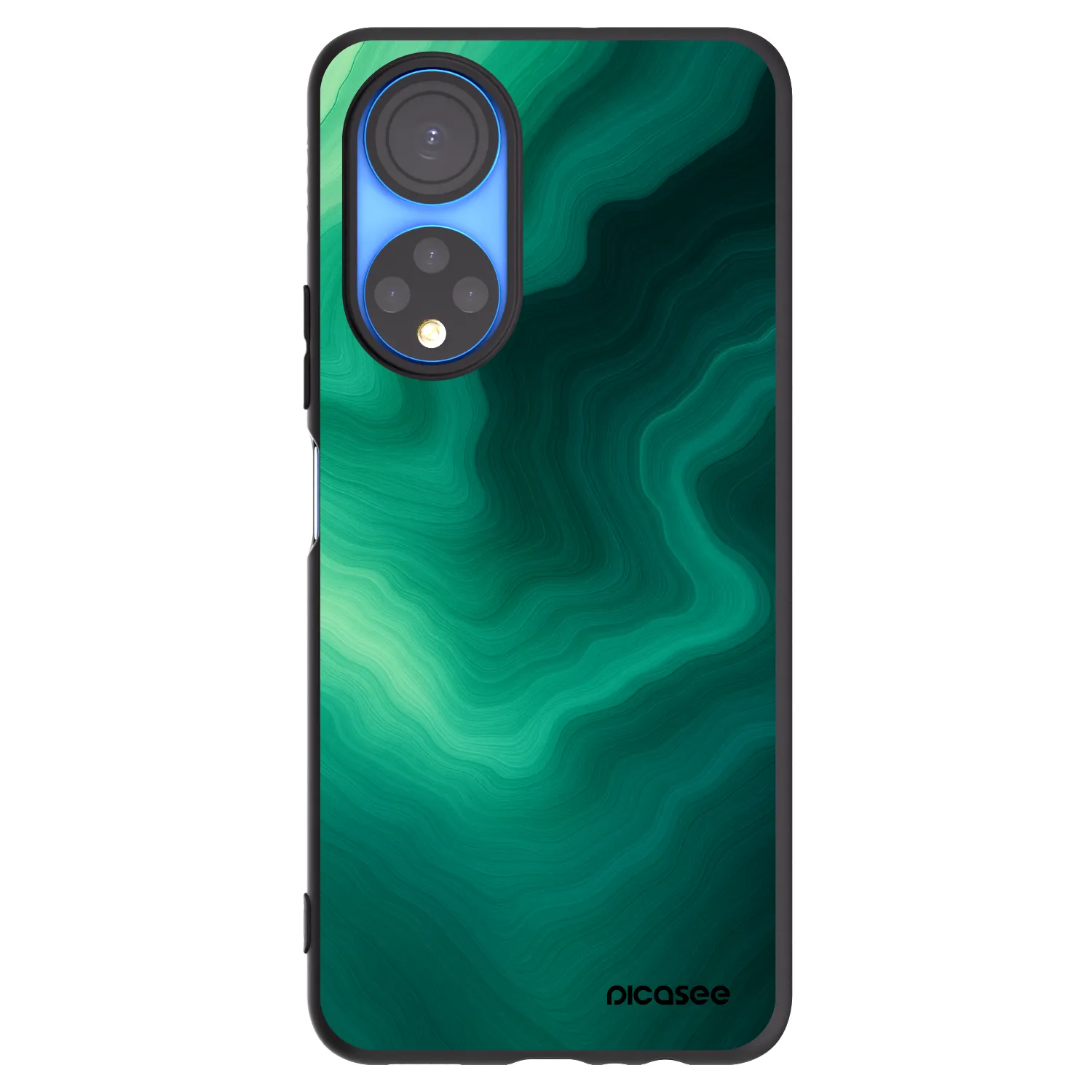 Picasee silikónový čierny obal pre Honor X7 - Malachite