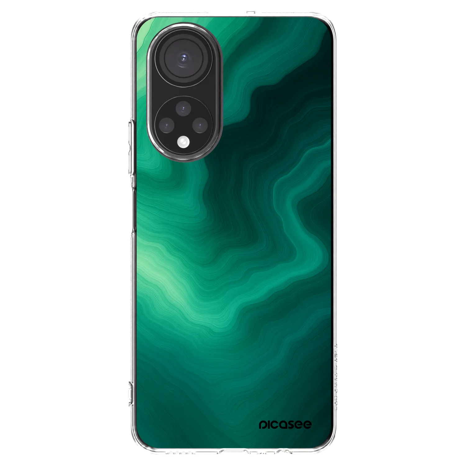 Picasee silikónový prehľadný obal pre Honor X7 - Malachite