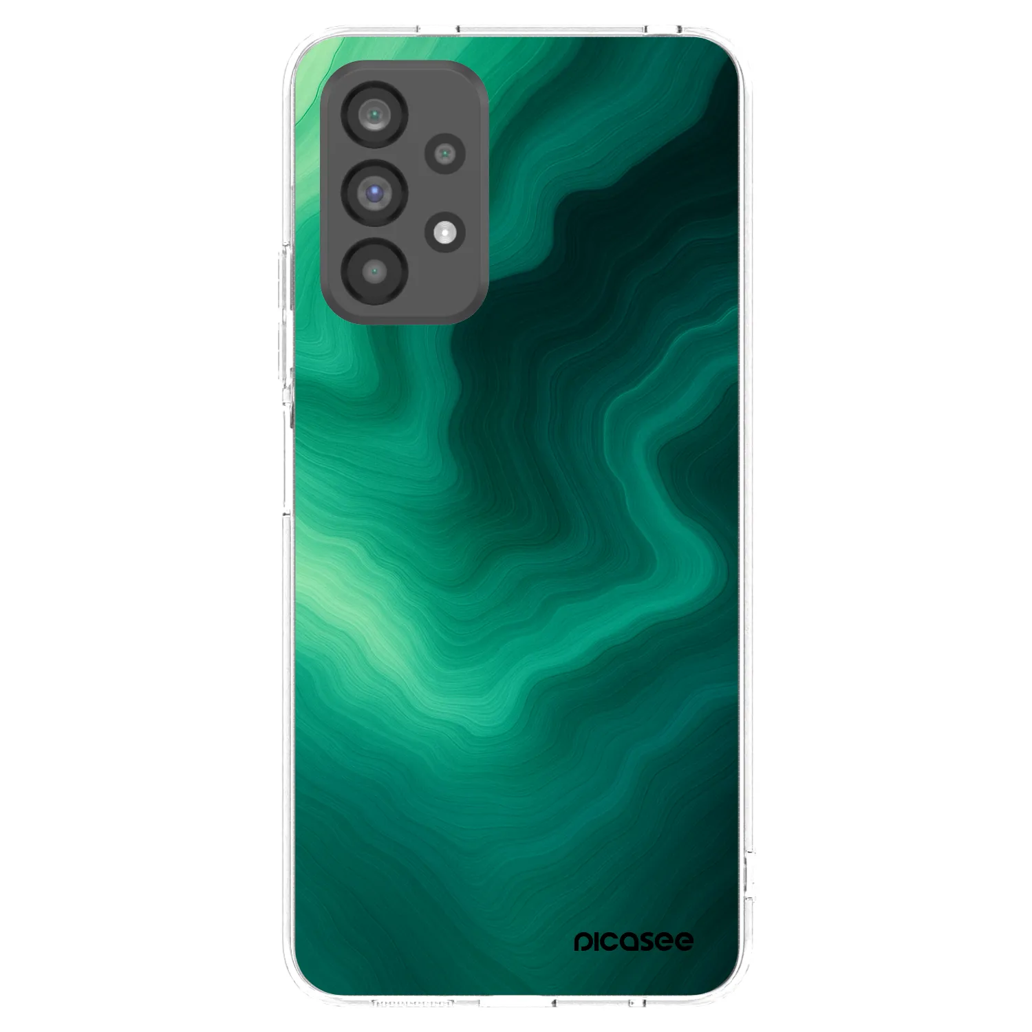 Picasee silikónový prehľadný obal pre Samsung Galaxy A73 5G - Malachite