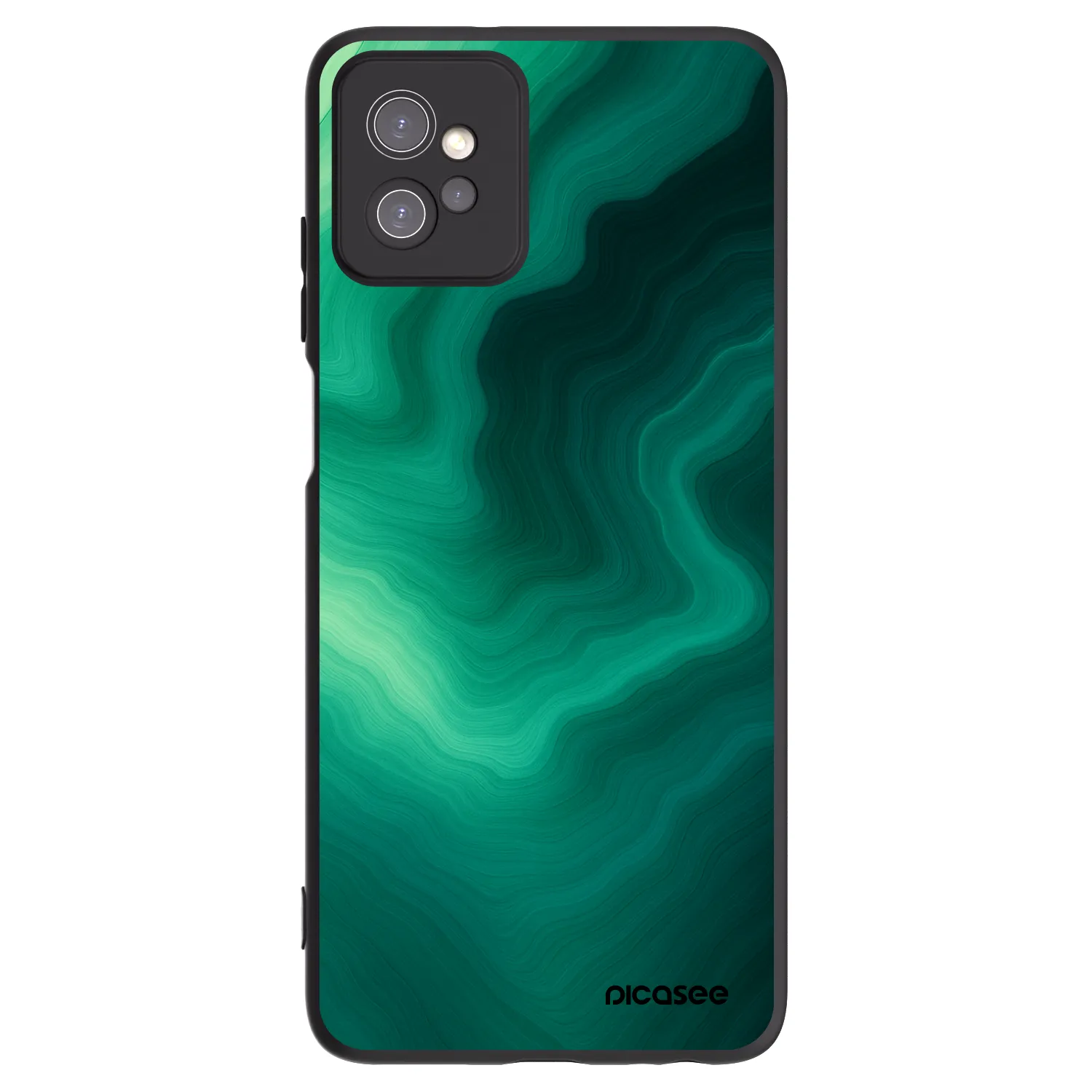 Picasee silikónový čierny obal pre Motorola Moto G32 - Malachite