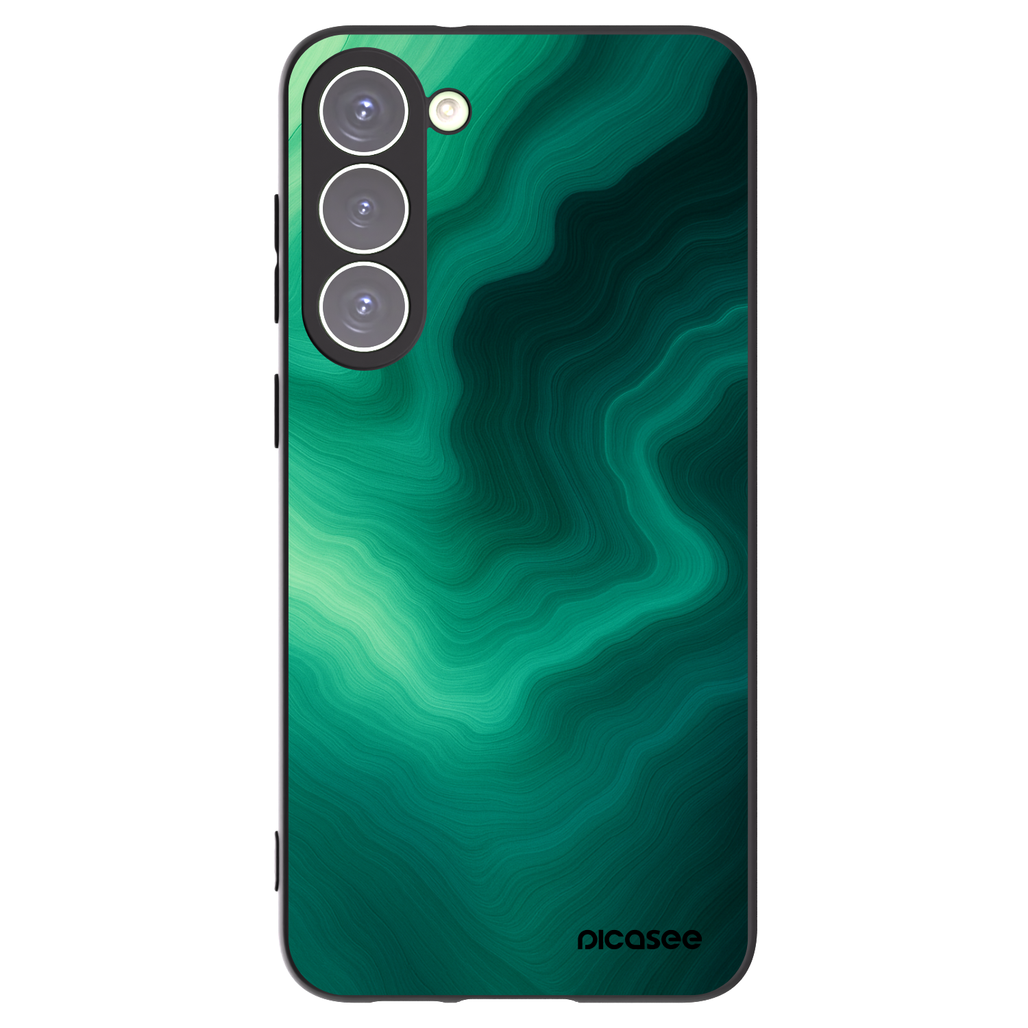 Picasee silikónový čierny obal pre Samsung Galaxy S23+ 5G - Malachite